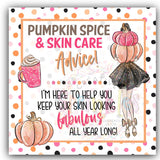 Pumpkin Spice & Skin Care Advice Card