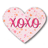 XOXO Heart Shaped Sticker Sheet